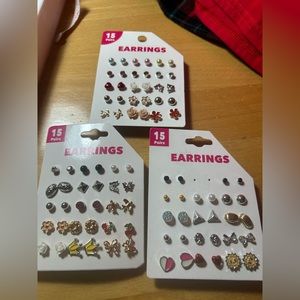 3packs girls Earrings